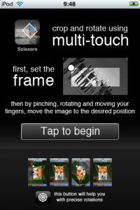 Featured image of post 画像を自由に拡大・縮小・回転して切り取れるアプリ「Scissors」