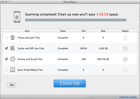 Featured image of post 話題にのって iPhone4S / mini の不要ファイルをクリーニング「PhoneClean」