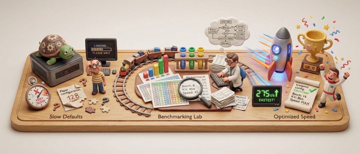 Featured image of post MINISFORUM HX370でQwen3.5-35B-A3Bをチューニングする：batch-sizeとKVキャッシュの最適化